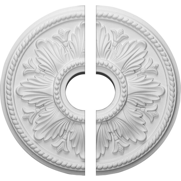 Ekena Millwork Edinburgh Ceiling Medallion, Two Piece (Fits Canopies up to 5 1/4"), 18"OD x 3 1/2"ID x 1 3/4"P CM18ED2-03500 - main